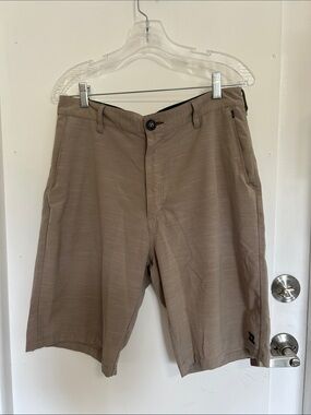 Billabong Men's Khaki Flat Front Stretch Shorts